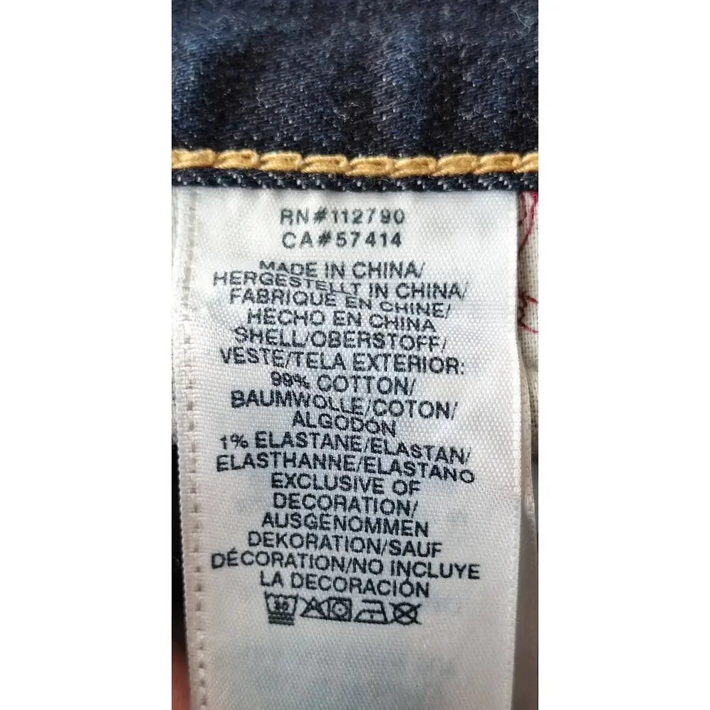 True Religion World Tour Ricky Flap Relaxed Straight Men's Blue Jeans Size 38x33